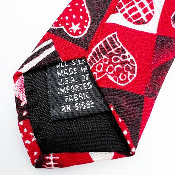 Seasonal Concepts By MMG Hallmark Design Collection Valentines Day Silk Tie - Picture 5 of 5